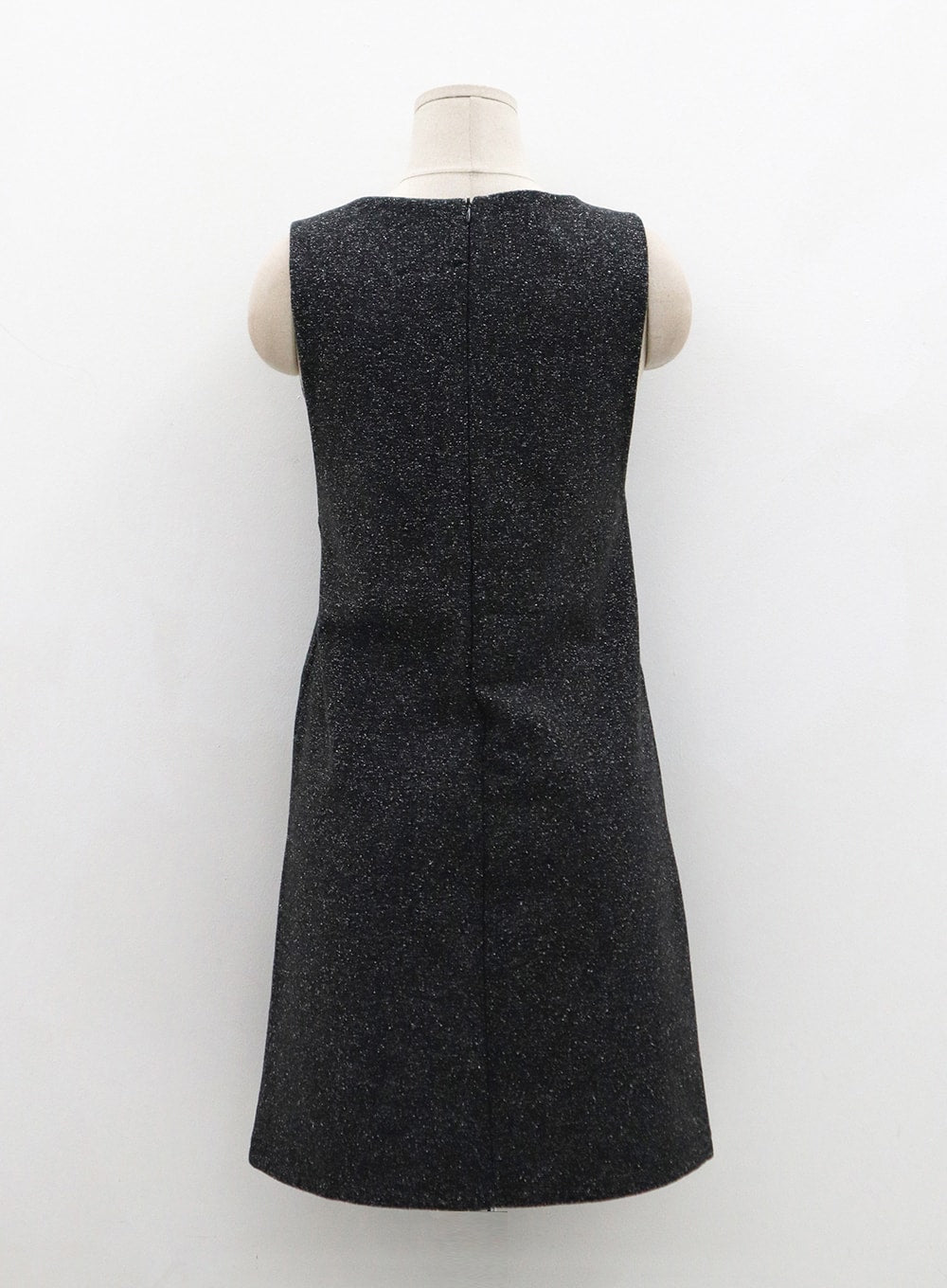 Mixed Color V-Neck Wool Dress BO21