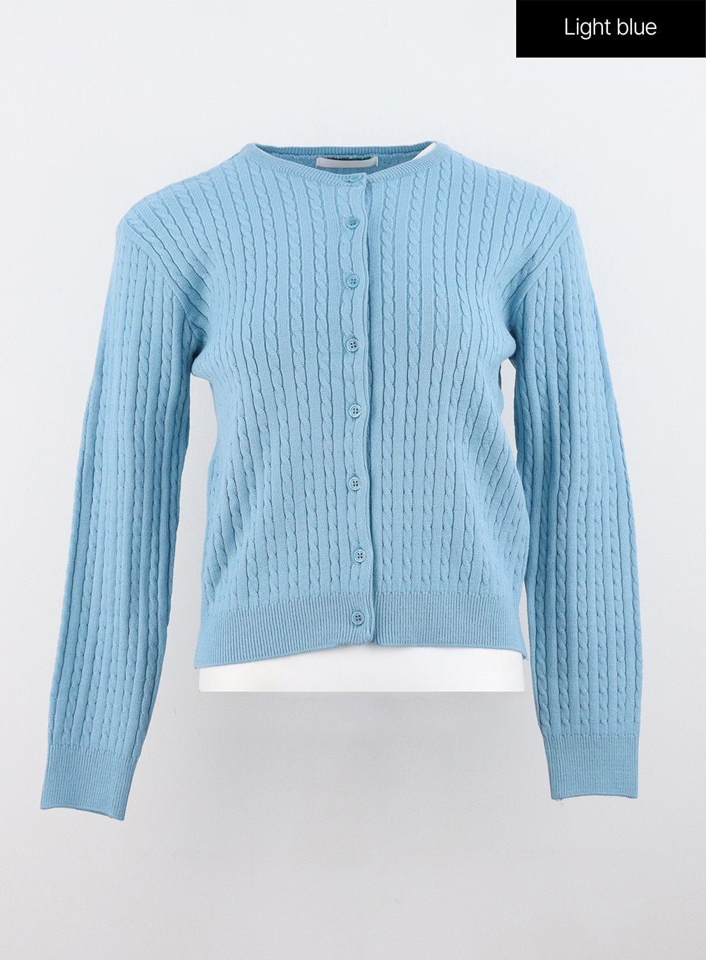 Cable Knit Round Neck Cardigan OS305