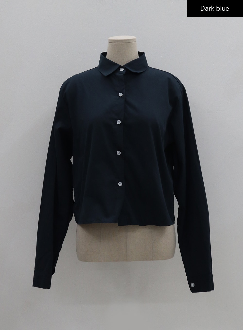 Basic Tone Down Color Crop Shirt BG23
