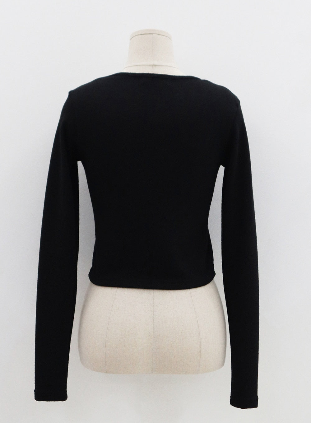 Gold Chain Basic Crop Cardigan BS28