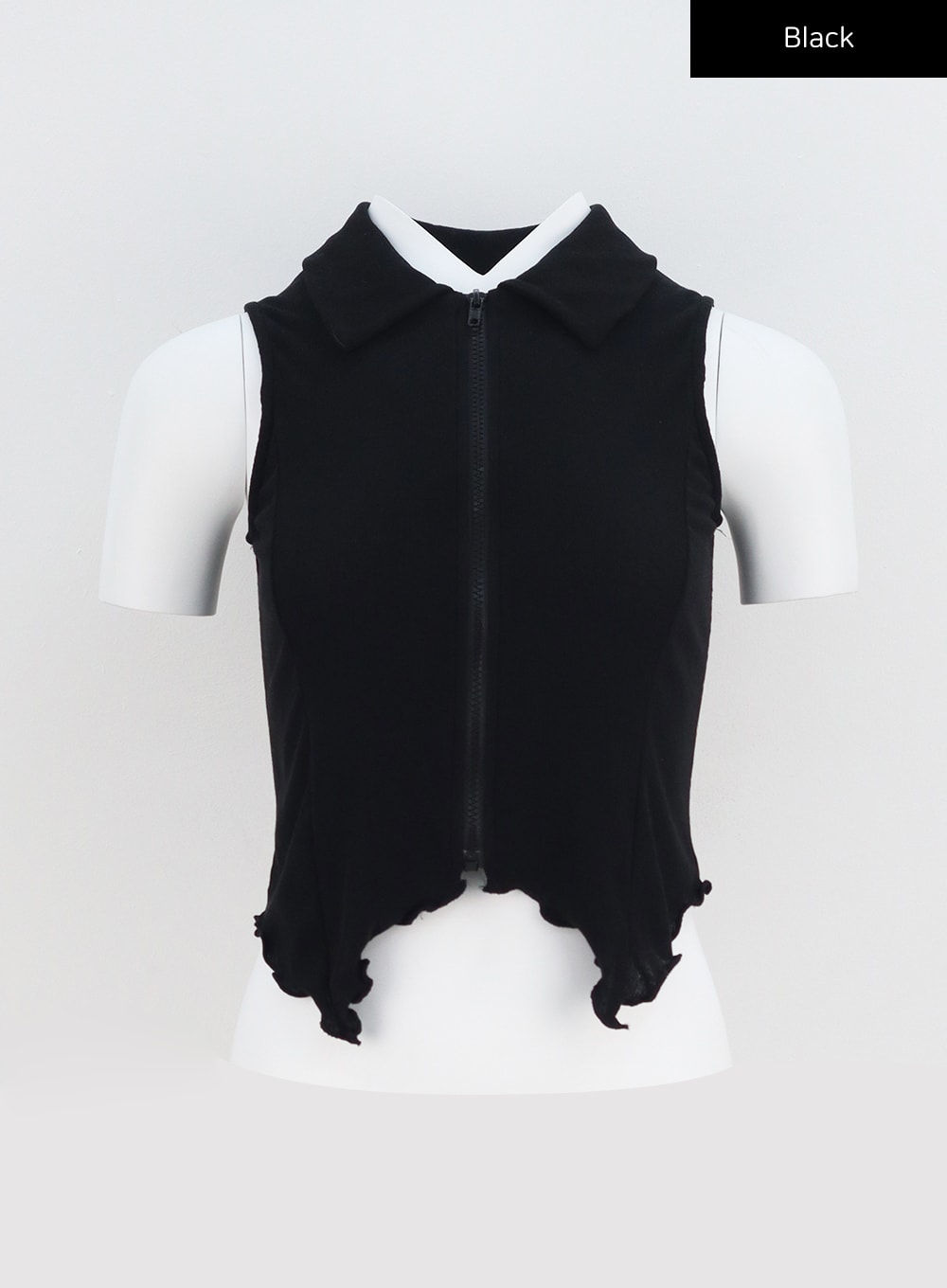 Sleeveless Zip-Up Top BY308