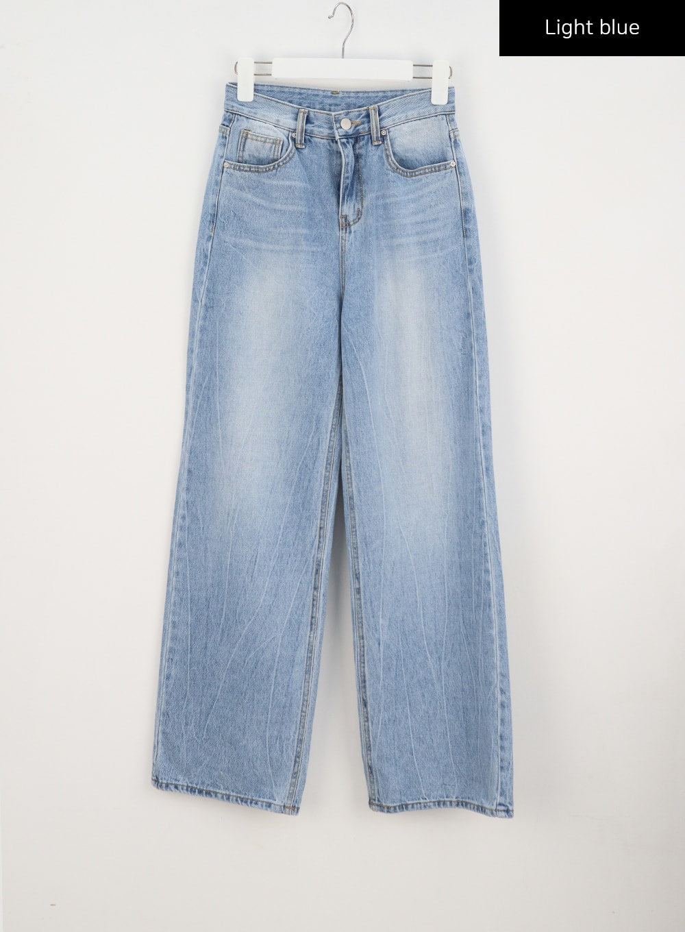 Wide Light Wash Jeans BY322