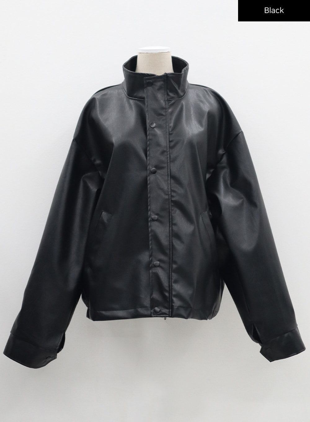 Faux Leather Oversized Jacket BM323