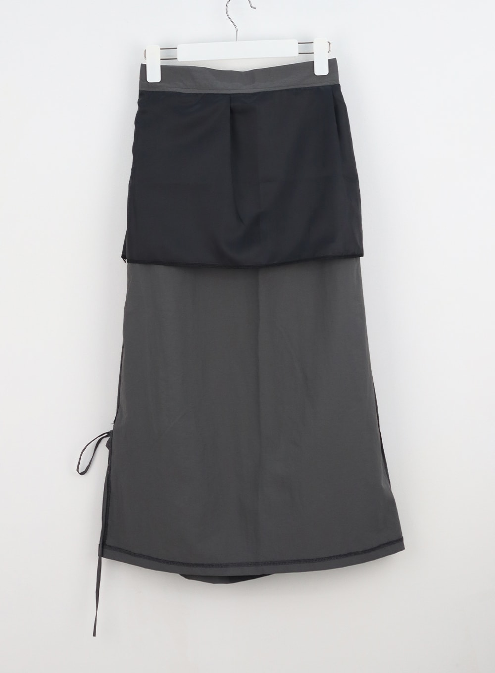 Side Slit Nylon Maxi Skirt BY312