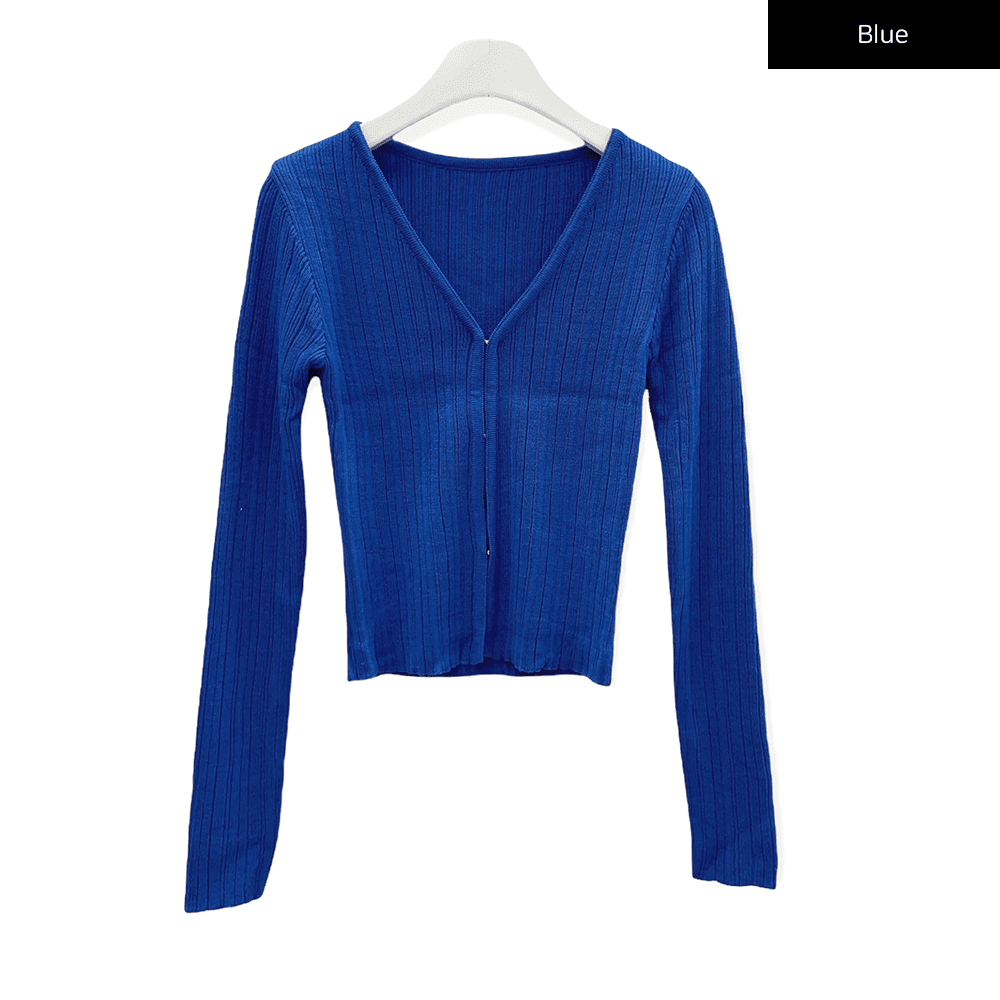 Cropped Cardigan with Front Hook F3