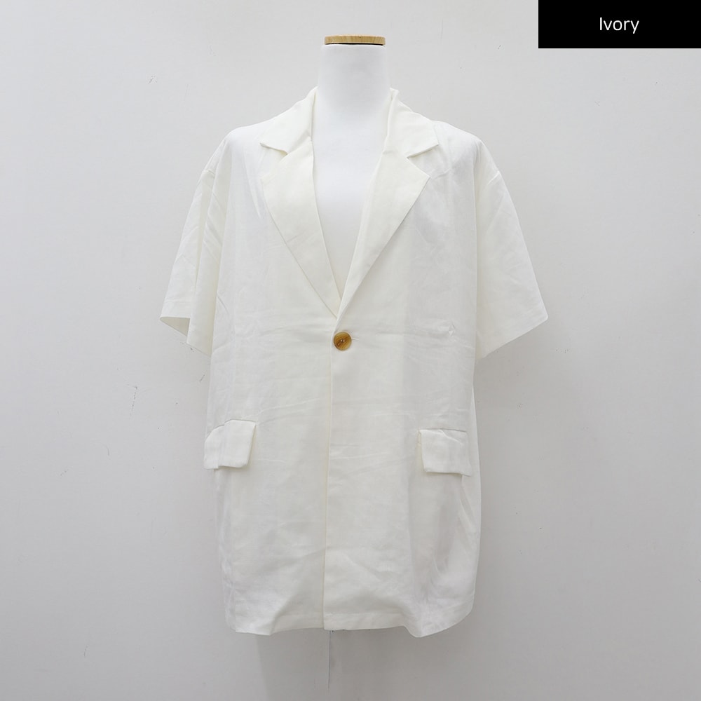 Linen Oversized Blazer Jacket CM12