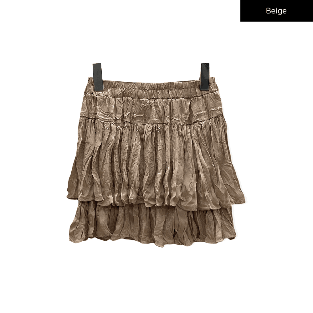 Ruffle Tier Mini Skirt J17