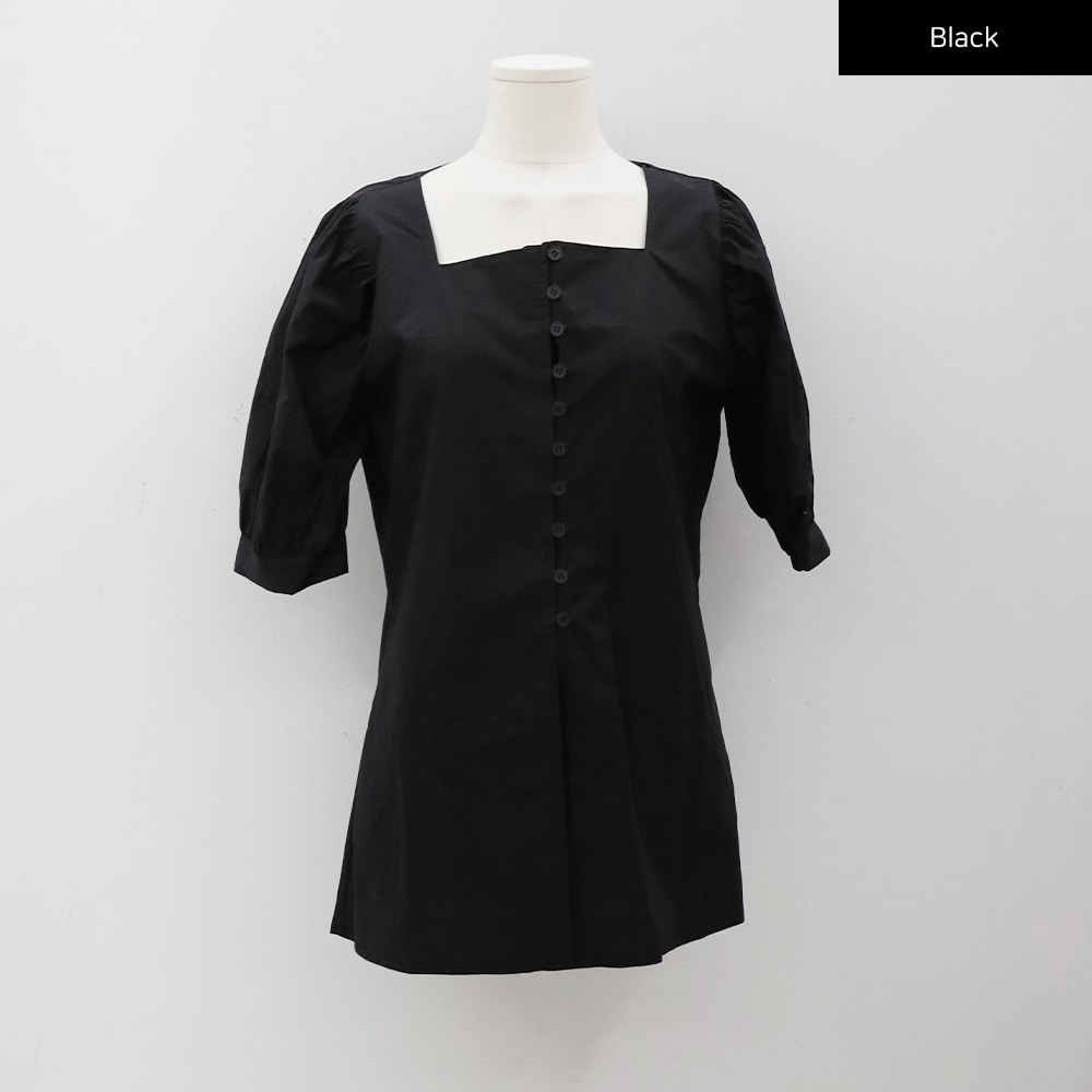 Square Neck Short Sleeve Blouse CY27