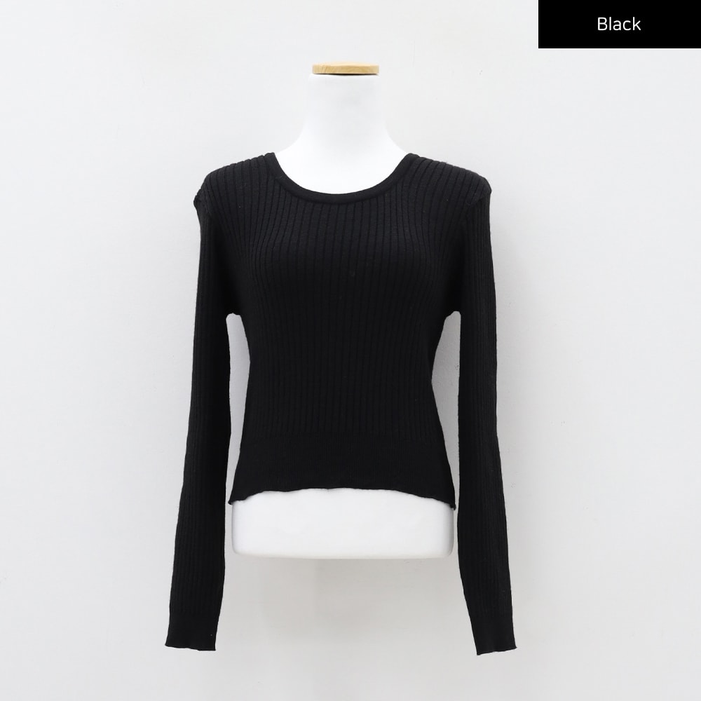 Ribbed Cropped Knit Top CM17