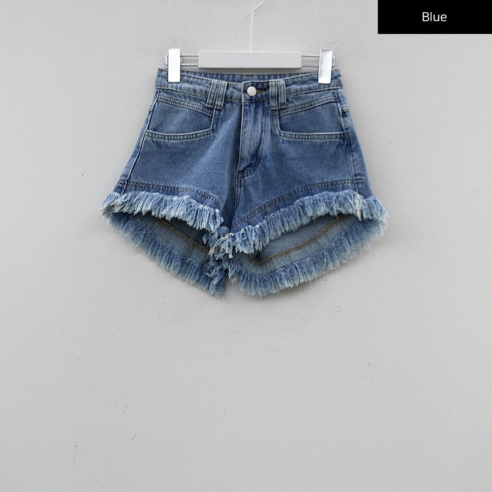 Distressed Hem Denim Shorts CY19