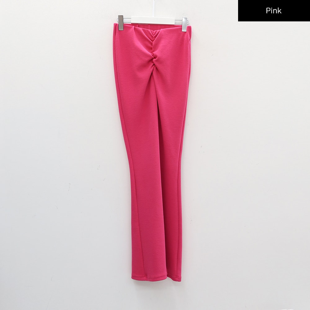 Boot-cut Shirring Banded Pants CM29