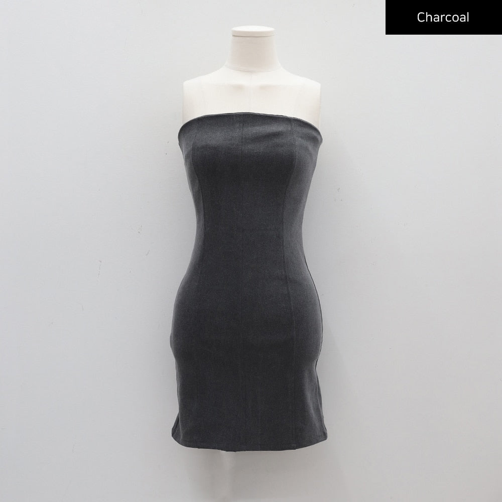 Strapless Tube Top Denim Mini Dress CA19