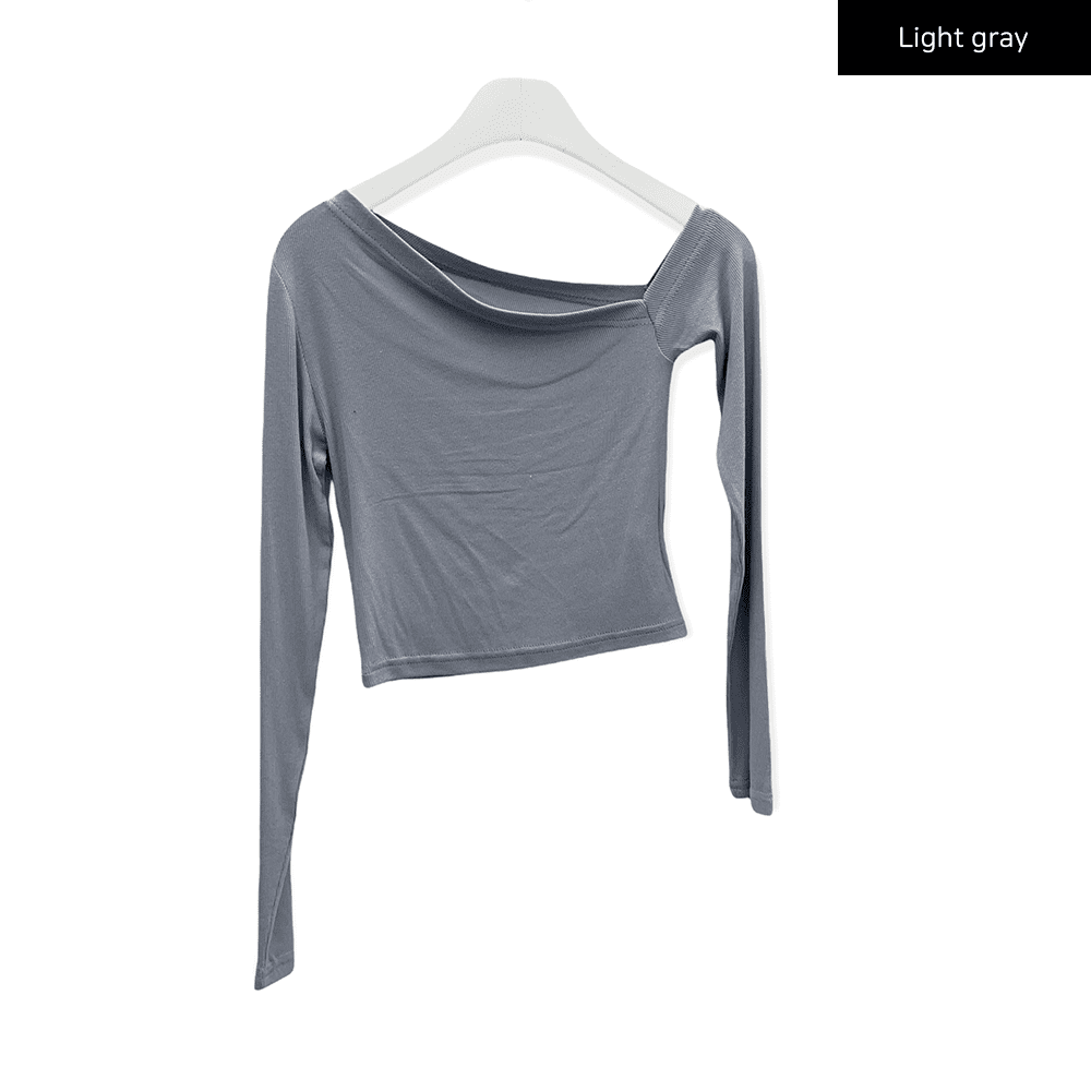 One Shoulder Crop Top C2701