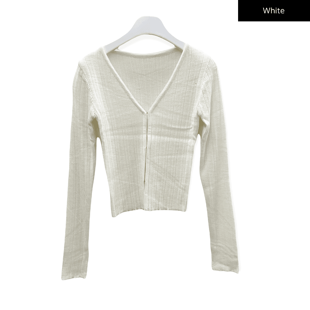 Cropped Cardigan with Front Hook F3