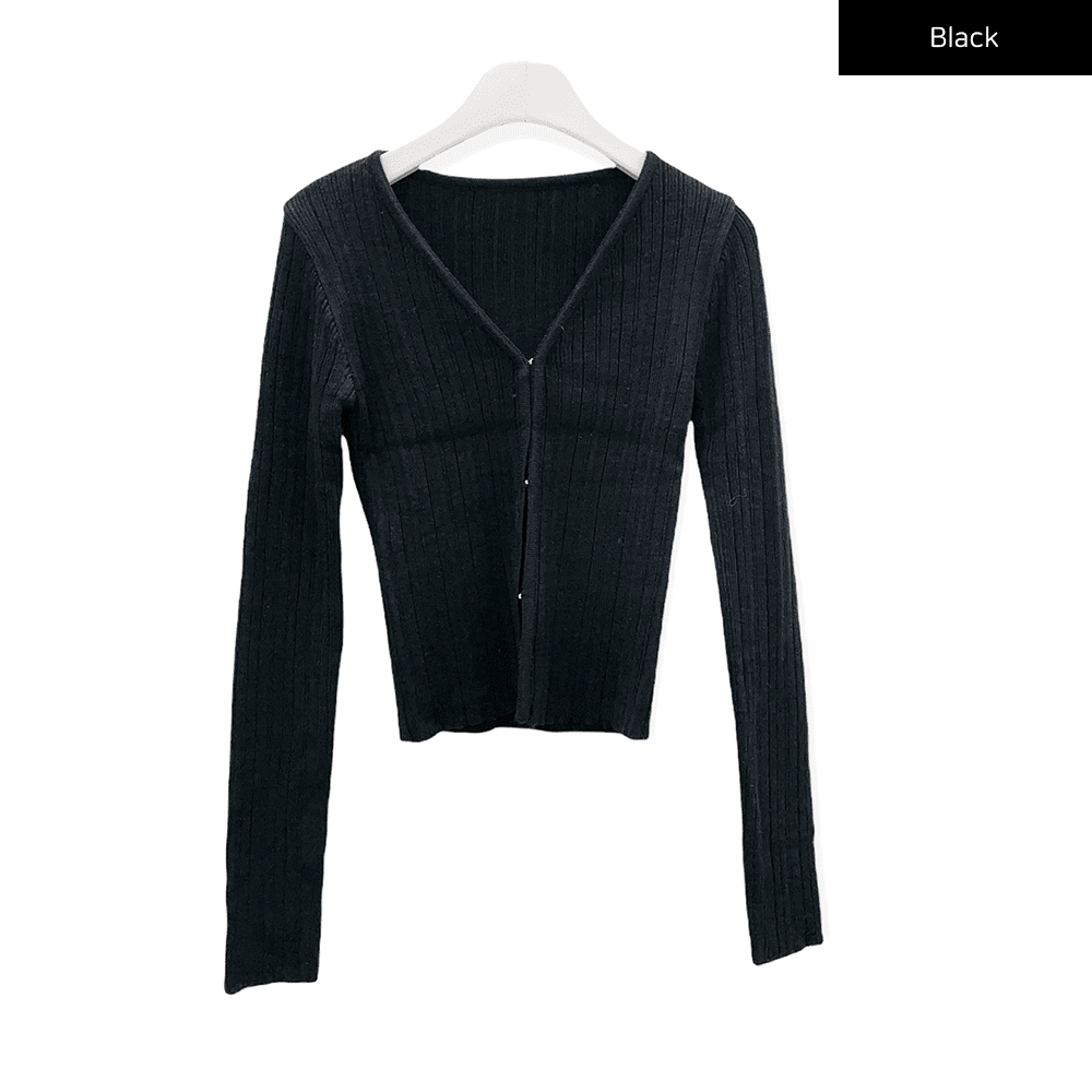 Cropped Cardigan with Front Hook F3