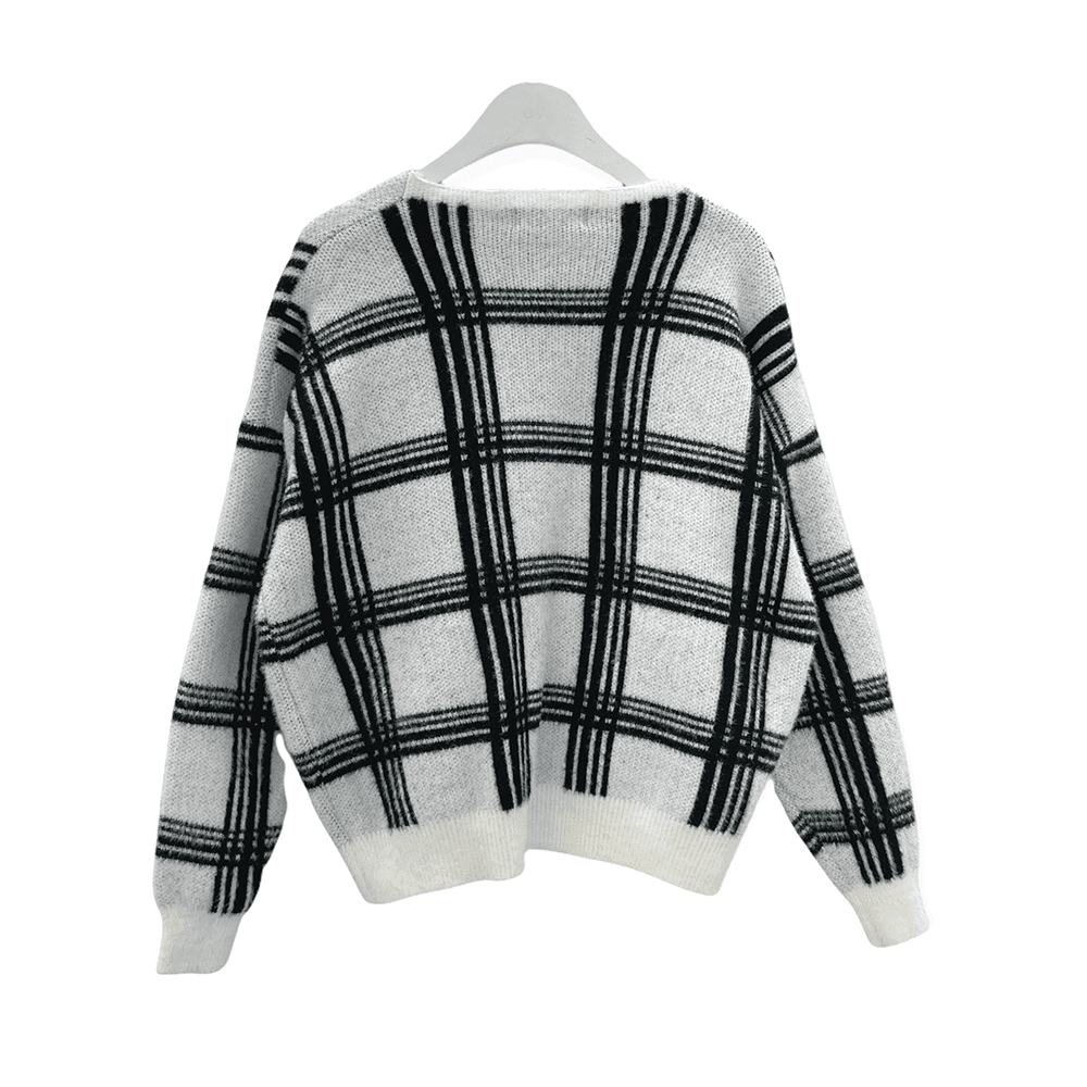 Check Pattern Cardigan J15