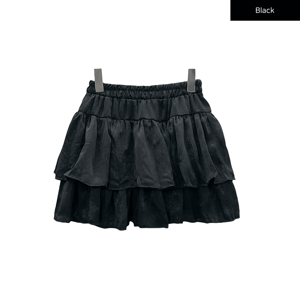 Ruffle Tier Mini Skirt J17