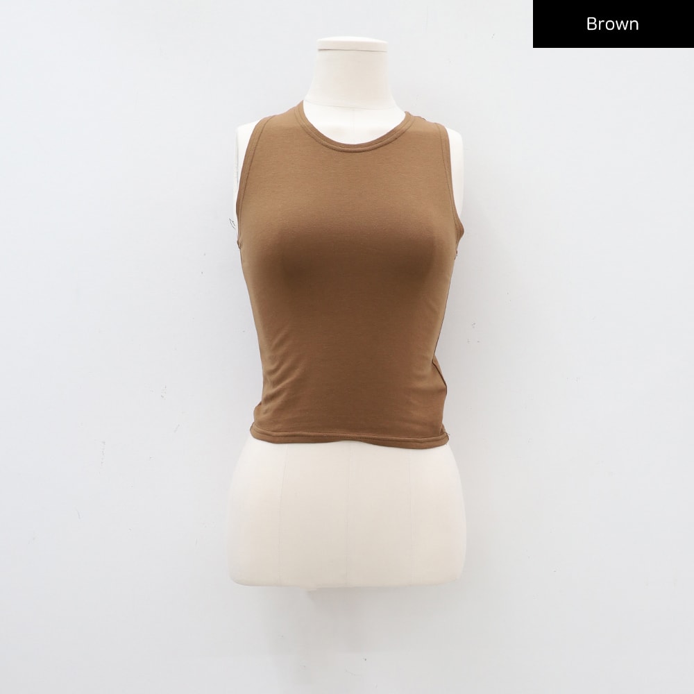 Round Neck Cropped Tank Top CA05