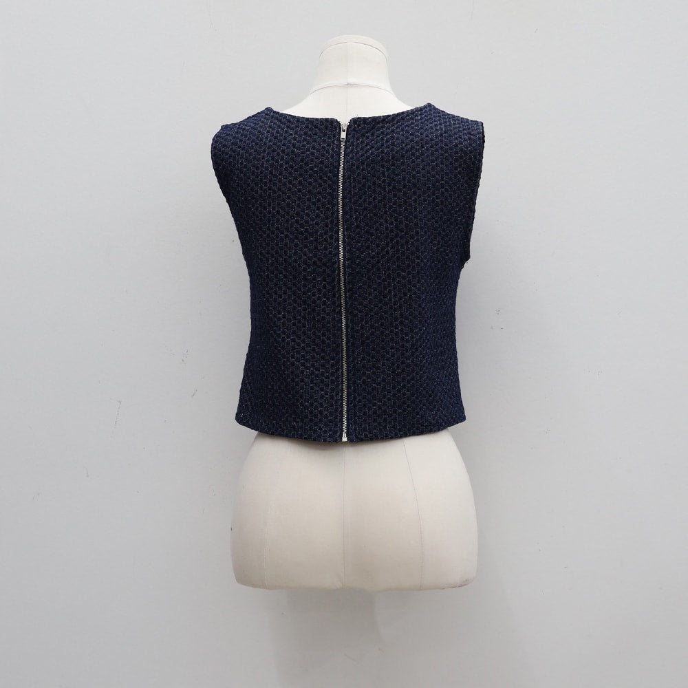 Sqaure Neck Cropped Denim Tank Top CA26