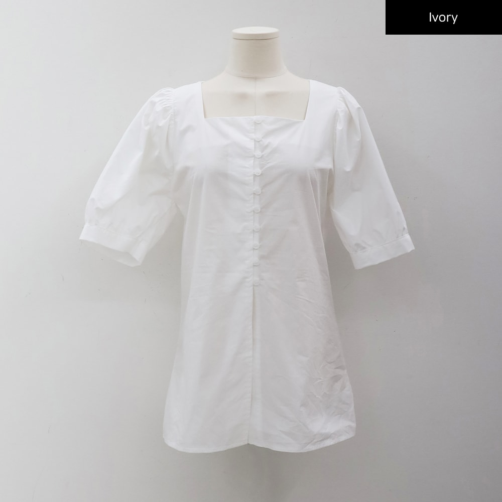 Square Neck Short Sleeve Blouse CY27