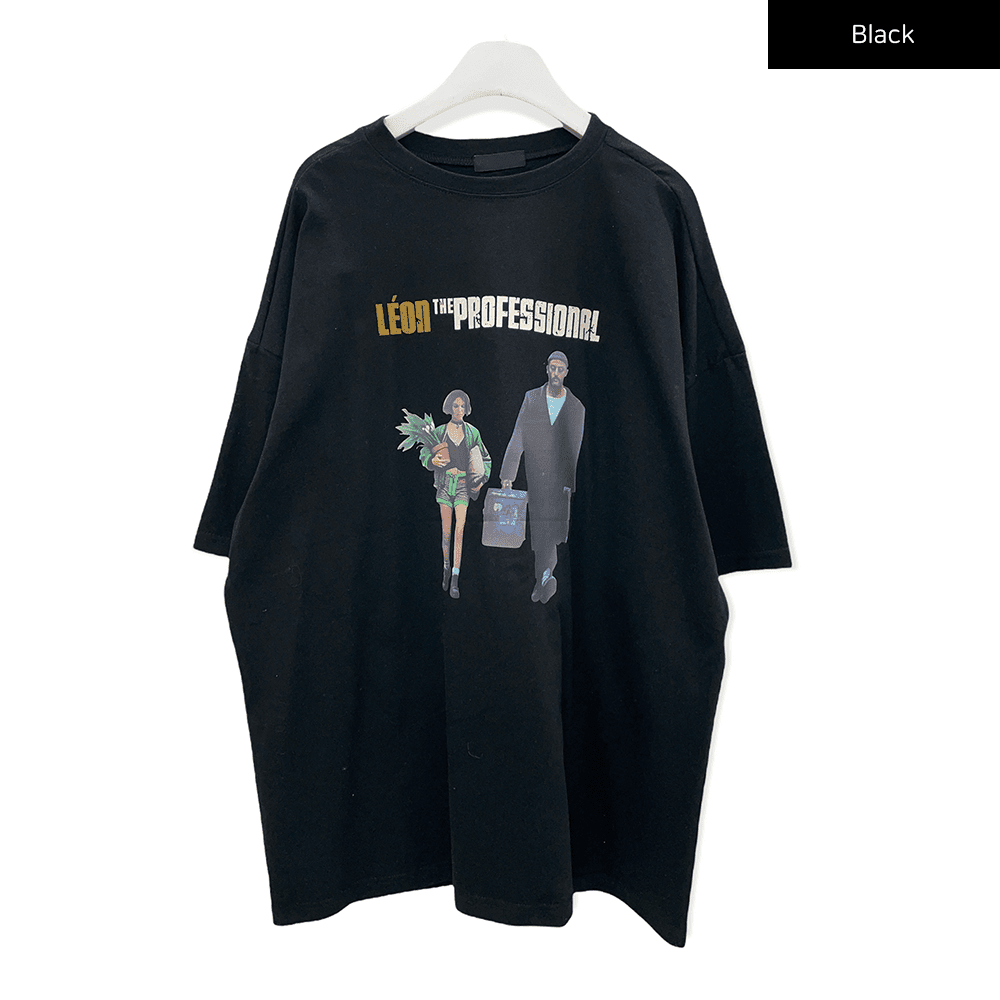 Relaxed Fit Short Sleeve T Shirt with Graphic Print C7102