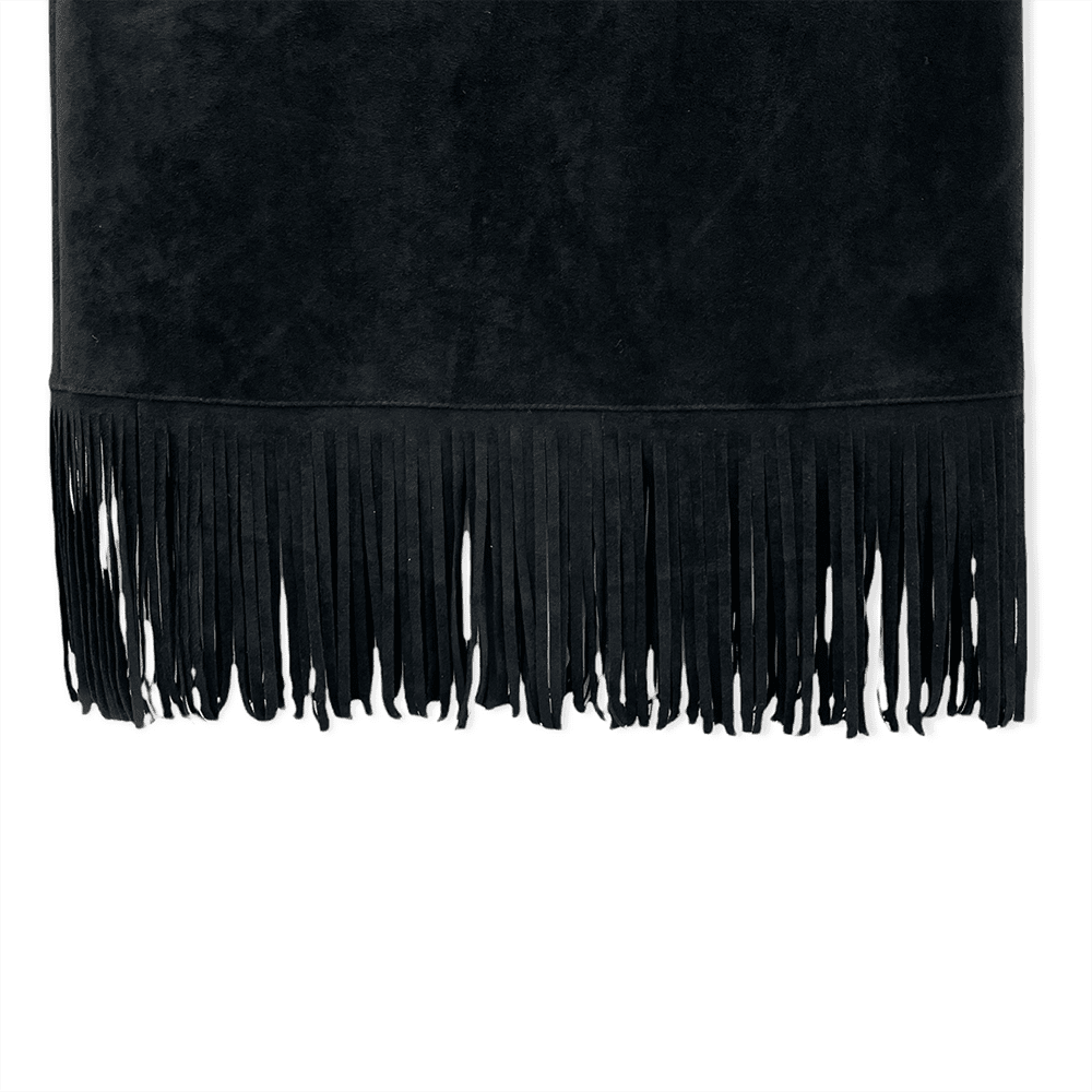 Tassel Hem Knee Length Skirt