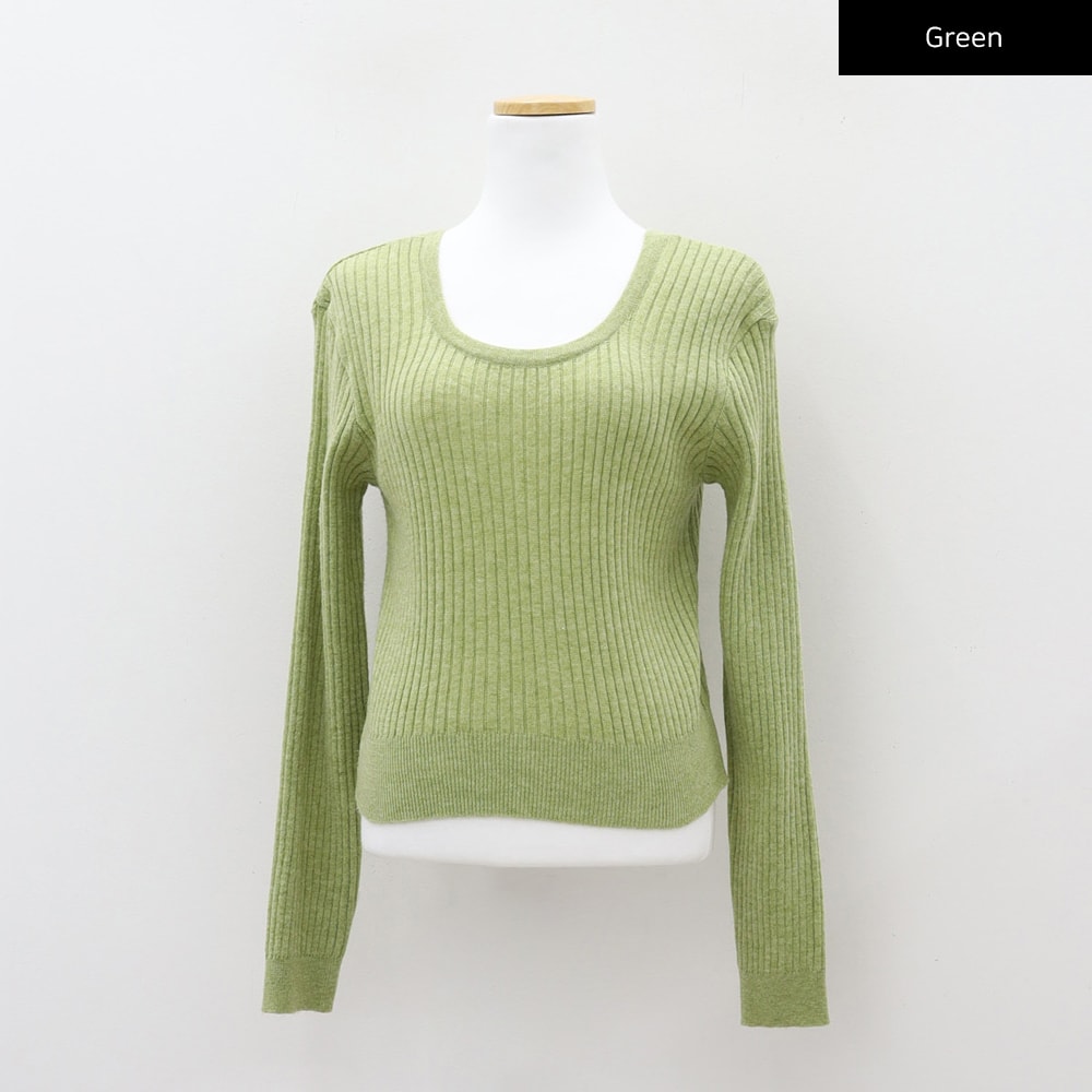 Ribbed Cropped Knit Top CM17