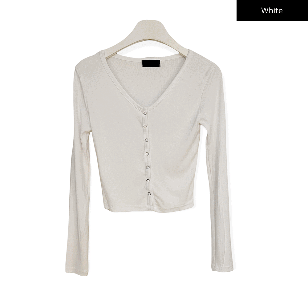 Crop Cardigan with Buttons