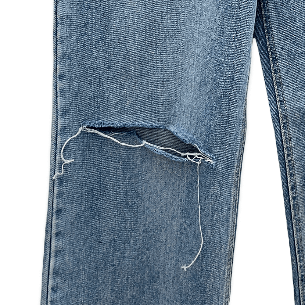 Torn Wide Leg Jeans C1002