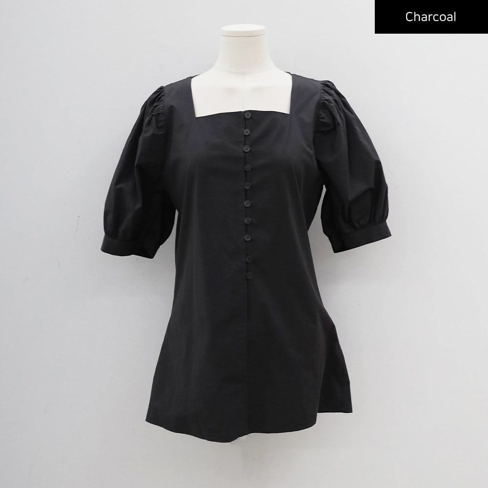 Square Neck Short Sleeve Blouse CY27