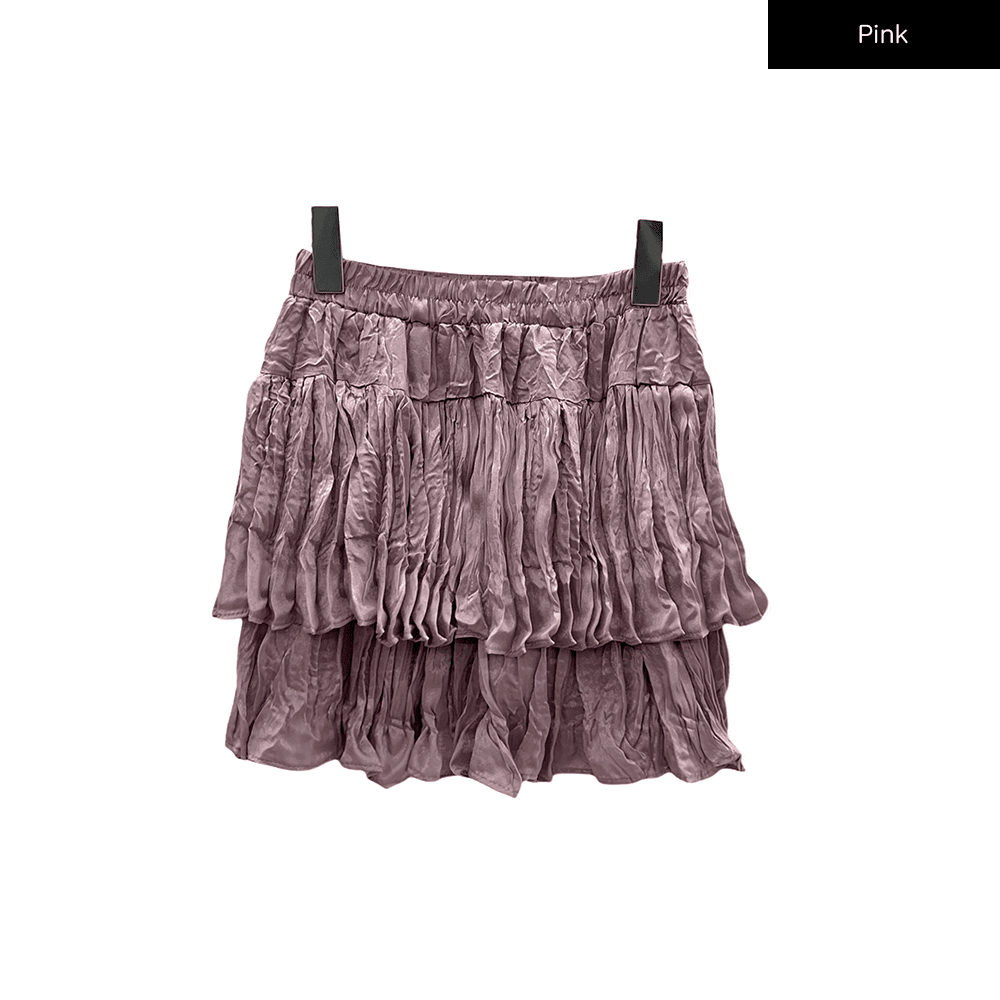 Ruffle Tier Mini Skirt J17
