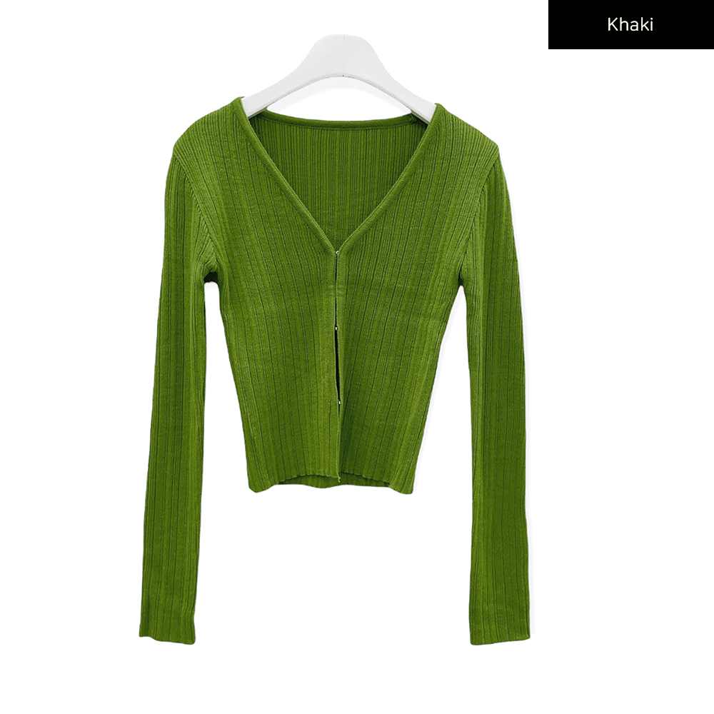 Cropped Cardigan with Front Hook F3