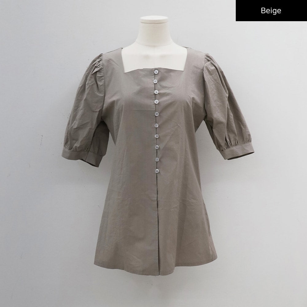 Square Neck Short Sleeve Blouse CY27