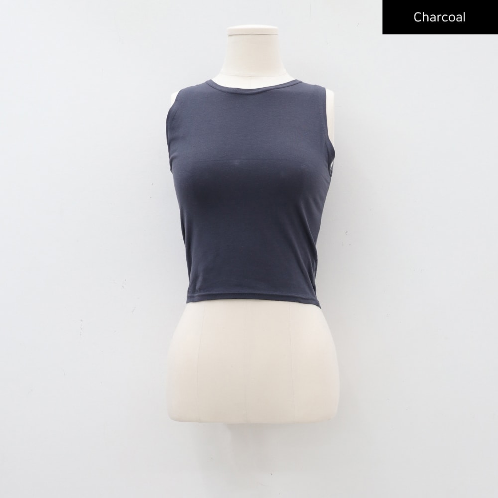 Round Neck Cropped Tank Top CA05