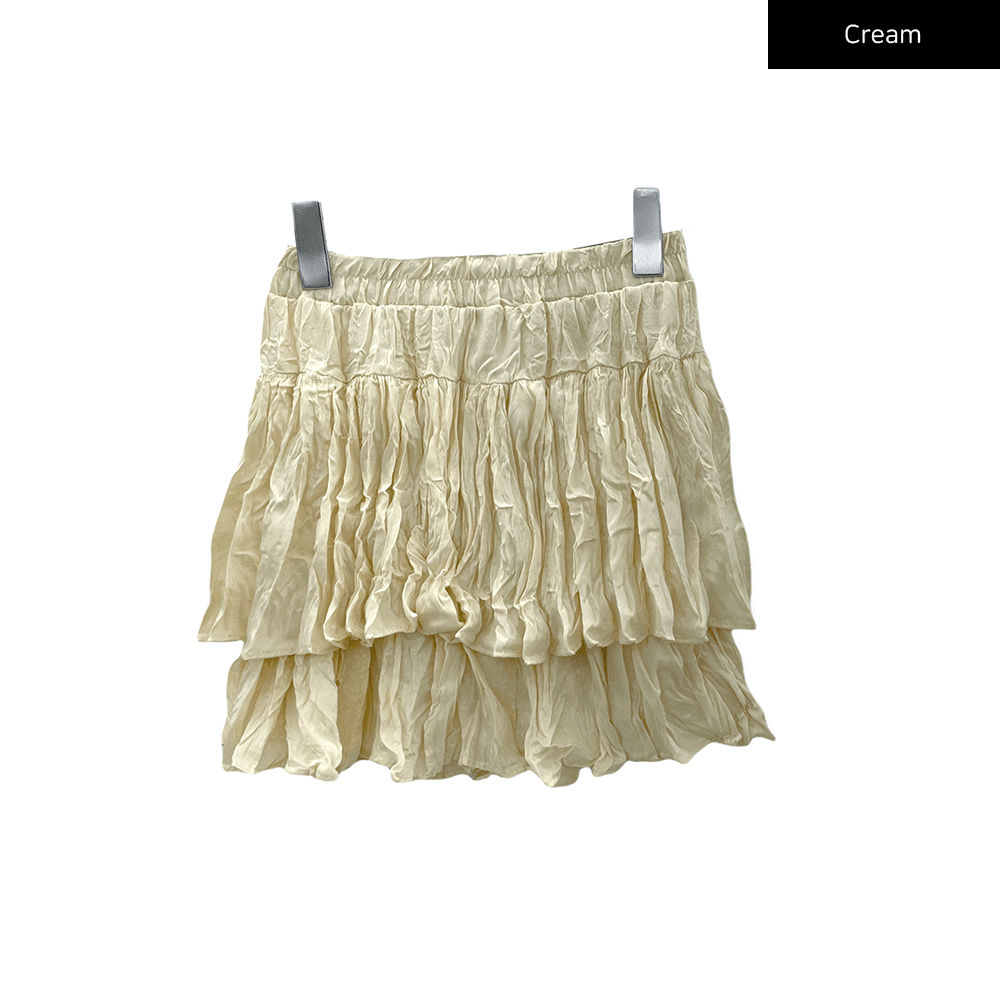 Ruffle Tier Mini Skirt J17