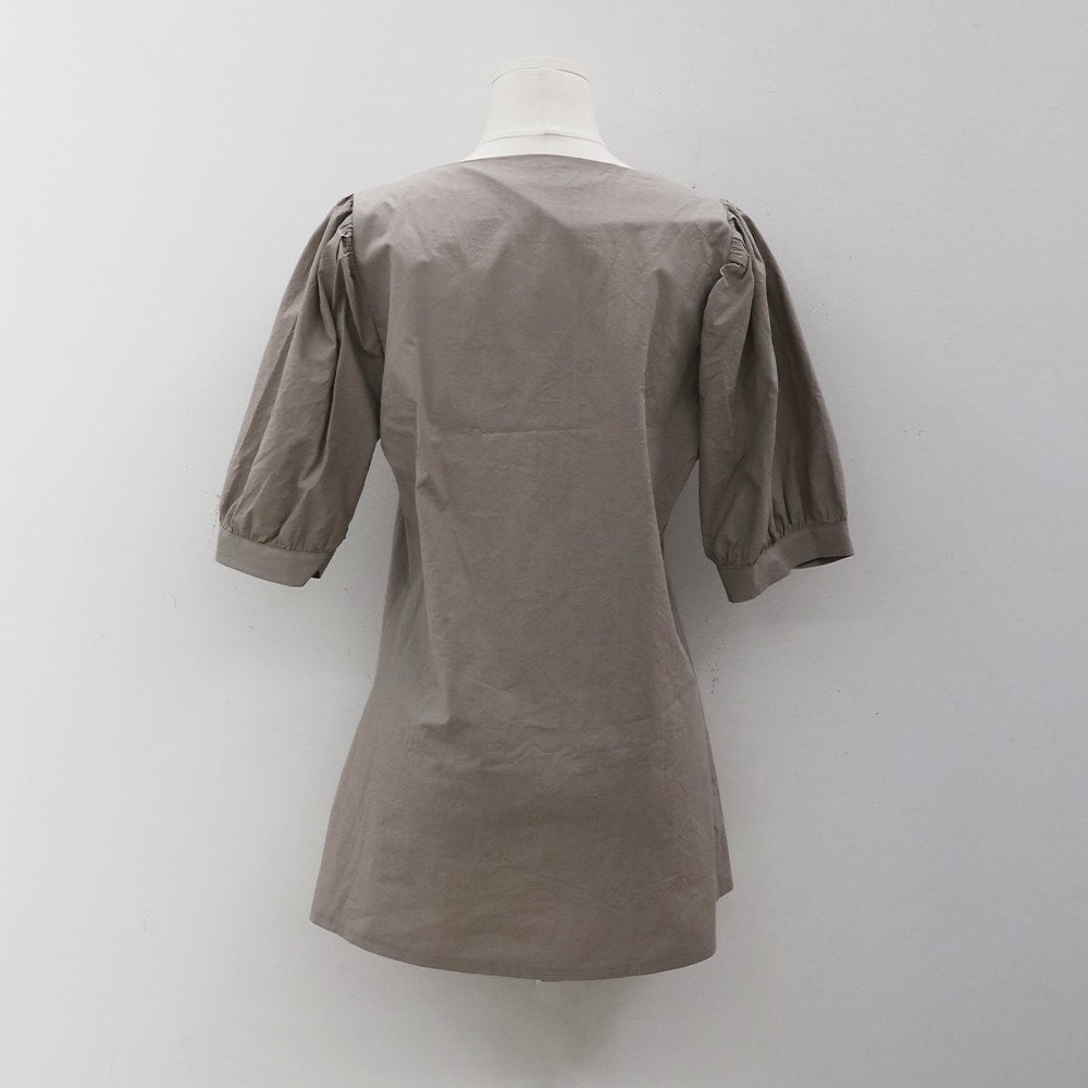 Square Neck Short Sleeve Blouse CY27