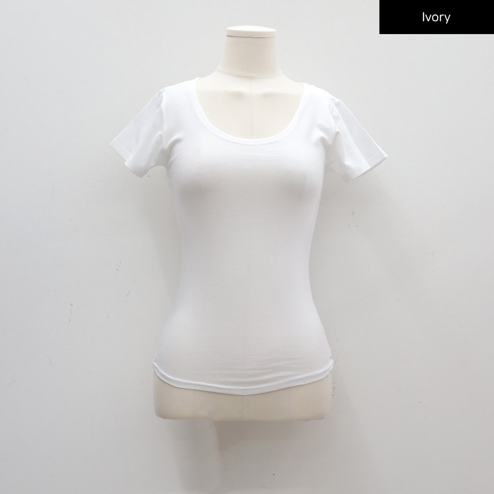 U-neck Short-Sleeve Top CA21