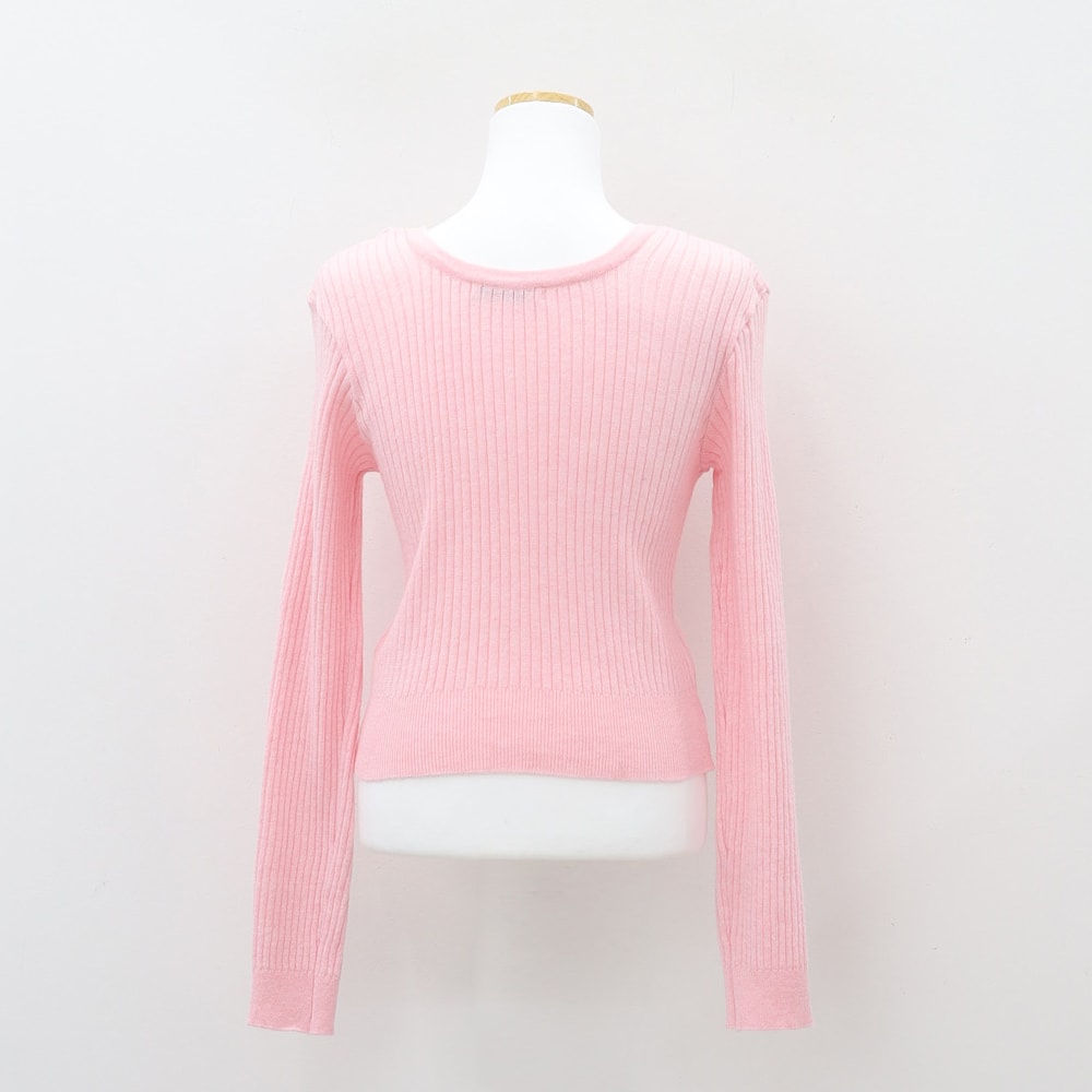 Ribbed Cropped Knit Top CM17