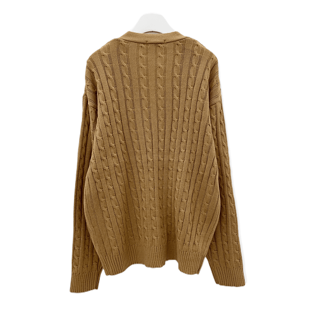 Cable Knit Relaxed Fit Cardigan C7102